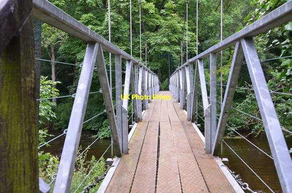 Photo 6"x4" Footbridge over the Leader Water, Carolside Kedslie c2015