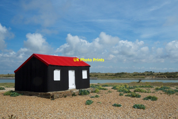 Photo 6"x4" Rye Harbour The Black shed with red roof Rye Harbour c2015