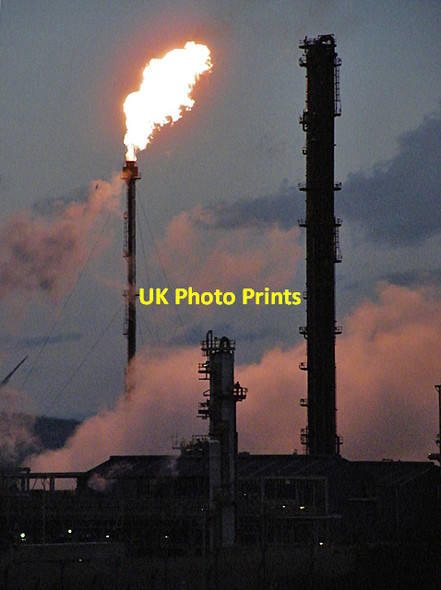 Photo 6"x4" Mossmorran Flare Cowdenbeath c2015