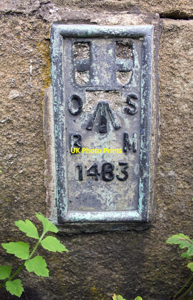 Photo 6"x4" Benchmark on The Old Schoolhouse Little Stainforth c2015