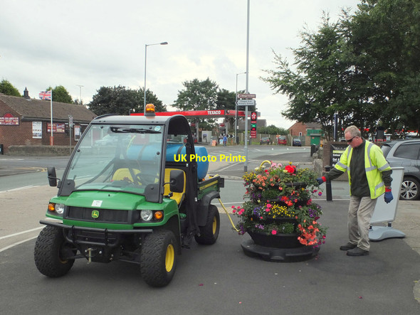 Photo 6"x4" Watering the flowers Billinge c2015