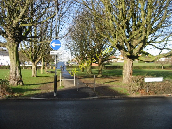 Photo 6"x4" Path through the central island of Market Place, Aylesham Aylesham c2009