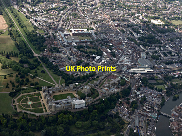 Photo 6"x4" Windsor Castle from the air Eton c2015