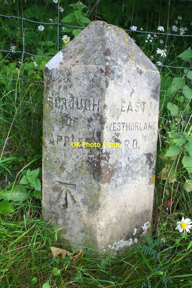 Photo 6"x4" Benchmarked boundary stone, Roman Road Appleby-in-Westmorland c2015