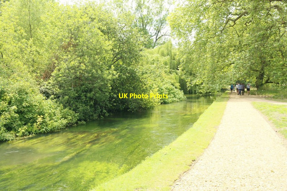 Photo 6"x4" Path beside the Stream Mottisfont c2015