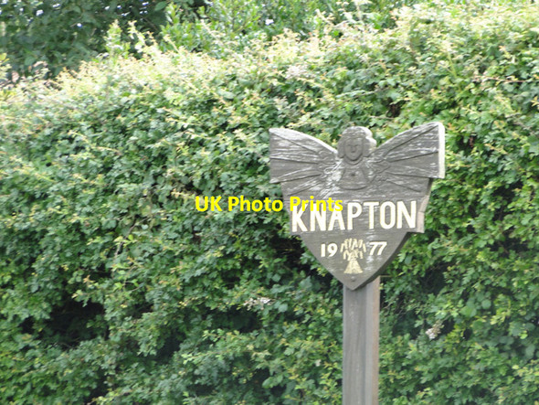 Photo 6"x4" Knapton village sign Knapton\/TG3034 c2015