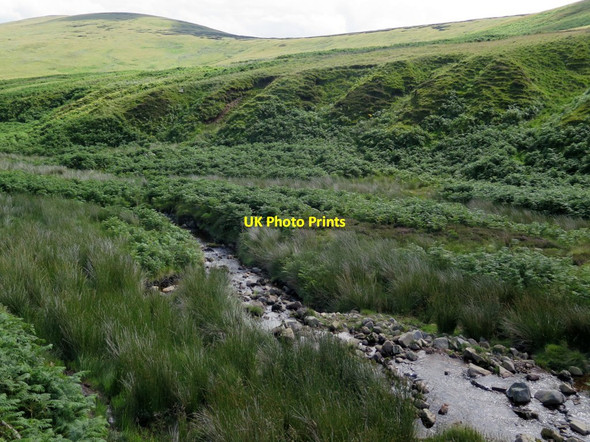 Photo 6"x4" Erosion scars above Harthope Burn Coldlaw Hope c2015