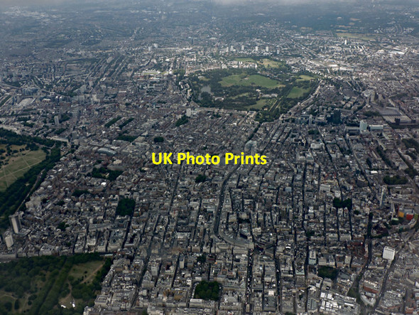 Photo 6"x4" Central London from the air Westminster c2015