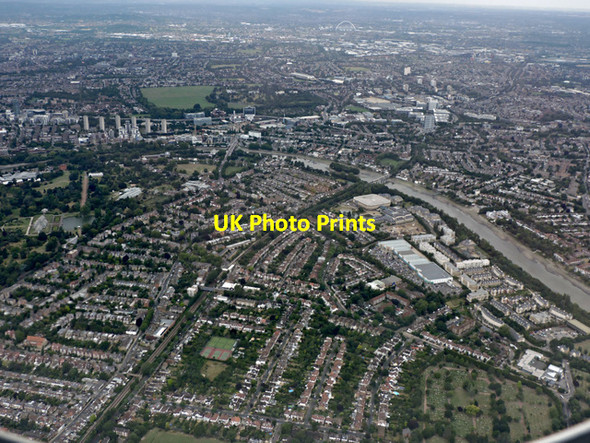 Photo 6"x4" Kew from the air Brentford c2015