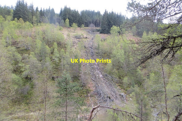 Photo 6"x4" Landslide, Allt na Bogair Creagan na C\u00f2rr c2015
