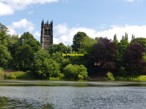 Photo 6"x4" Lymm Dam and St Mary the Virgin, Lymm Lymm c2015