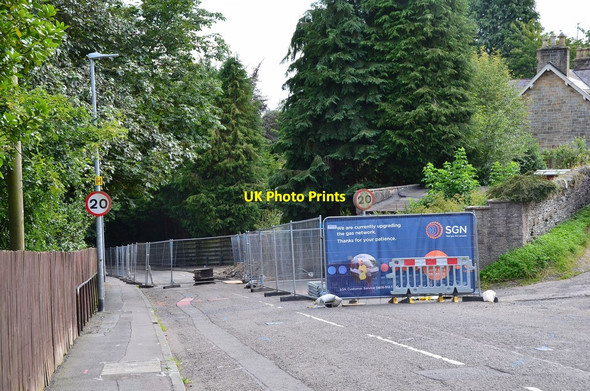 Photo 6"x4" Road closed for gas main relaying, Hawick Hawick c2015