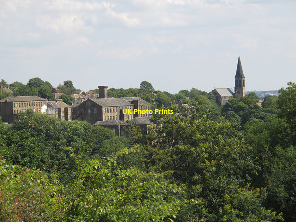 Photo 6"x4" Thornton village - mills and church Queensbury\/SE0930 c2015
