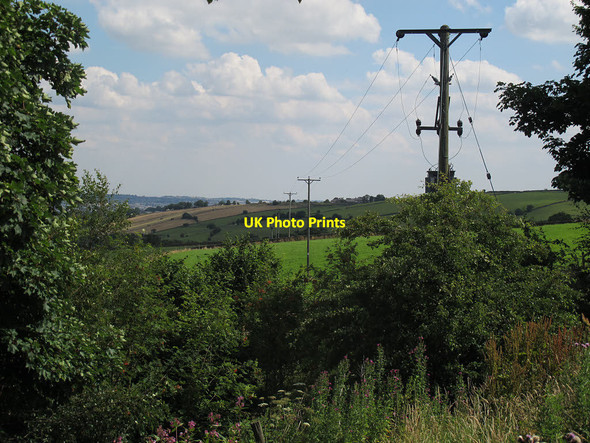 Photo 6"x4" Power lines at High Birks Queensbury\/SE0930 c2015