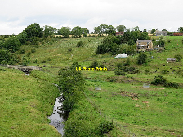 Photo 6"x4" Skew railway bridge over River Gaunless Slac c2015