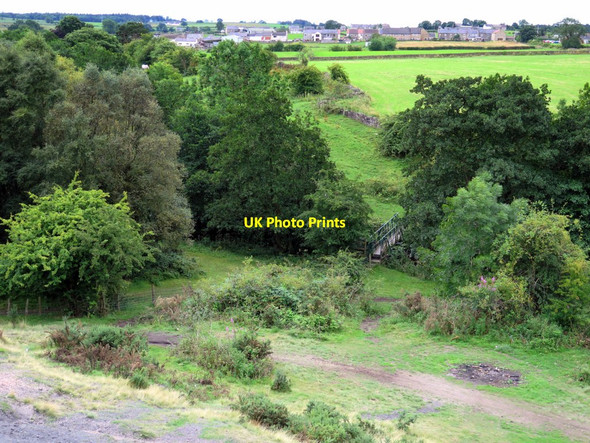 Photo 6"x4" Footbridge on Crow Harle Beck from pit heap South Side\/NZ1026 c2015