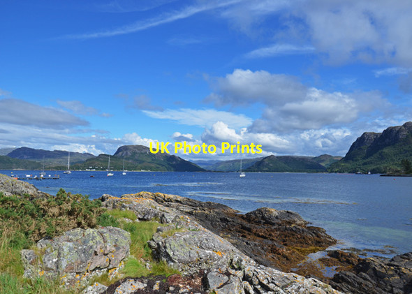 Photo 6"x4" Plockton shoreline Plockton\/Am Ploc c2015
