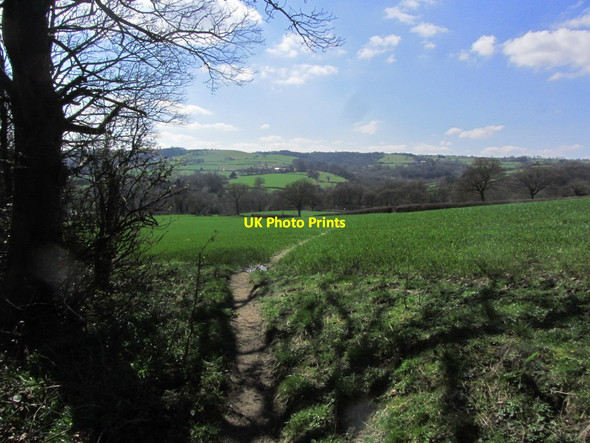 Photo 6"x4" Field path below Horsleygate. View SW Millthorpe\/SK3176 c2015