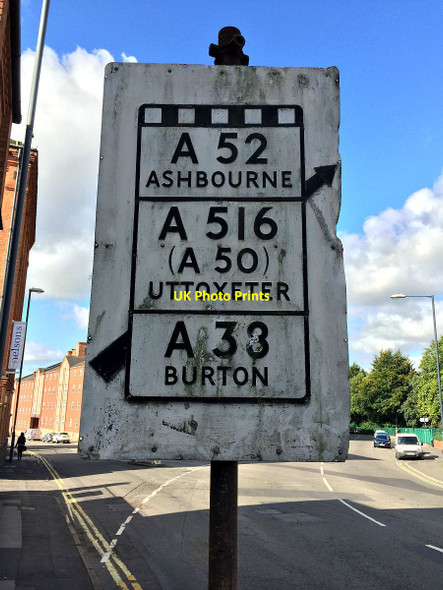 Photo 6"x4" Pre-Worboys road sign on Lodge Lane Derby\/SK3535 c2015
