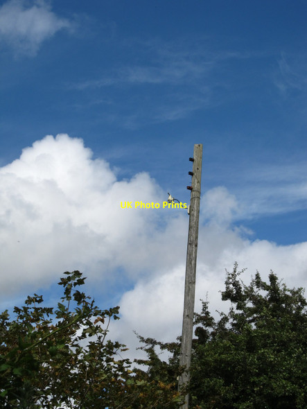 Photo 6"x4" A discreet anemometer at the Mourne Flying Club Airstrip Attical c2015