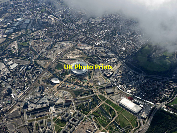 Photo 6"x4" Queen Elizabeth Olympic Park from the air Stratford\/TQ3884 c2015