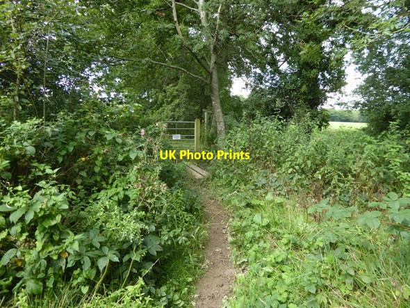 Photo 6"x4" Bridge and gate at footpath junction Goose Green\/TQ1118 c2015