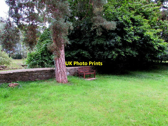 Photo 6"x4" Churchyard bench, Llanbadoc Usk\/Brynbuga c2015