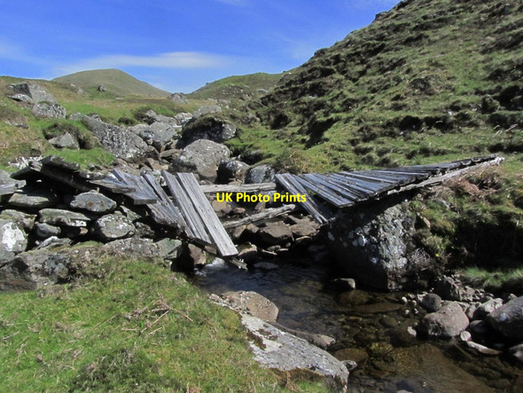 Photo 6"x4" A bridge no more on the Allt a' Choire Ghlais above Glen Lochay Meall Dh\u00f9in Croisg c2015