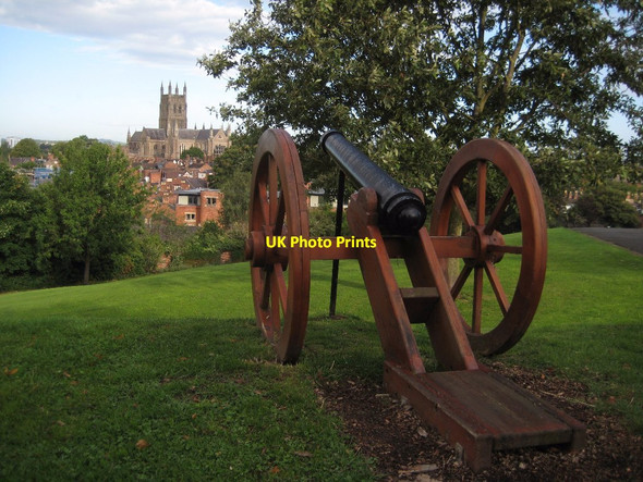 Photo 6"x4" Cannon on Fort Royal Hill Worcester c2015