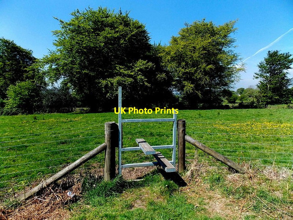 Photo 6"x4" Stile in a wire fence west of Pen-y-fan Pond Pentrapeod c2014