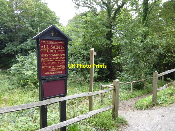 Photo 6"x4" Path to the church leaves Water Lane Hole Street c2015