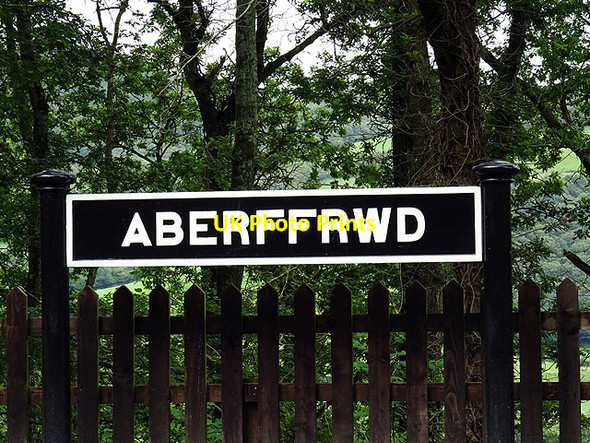 Photo 6"x4" Aberffrwd station name board Aberffrwd\/SN6878 c2015