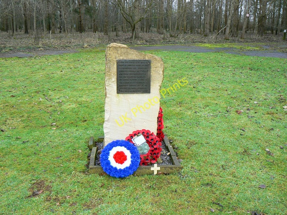Photo 6"x4" Memorial and wreaths, Down Ampney airfield Down Ampney c2009