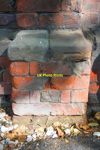 Photo 6"x4" Benchmark on wall pier of entrance gate on Castle Boulevard Nottingham\/SK5641 c2015