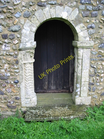 Photo 6"x4" Door in the S wall of St Oswald's church Arpinge c2008