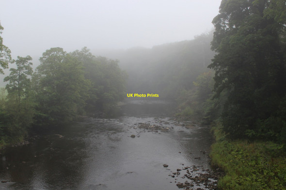 Photo 6"x4" Morning Mist over the River Hodder Bashall Eaves c2015