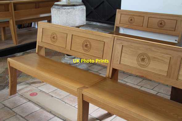 Photo 6"x4" St Nicholas, Hinxworth - Pews Hinxworth c2015