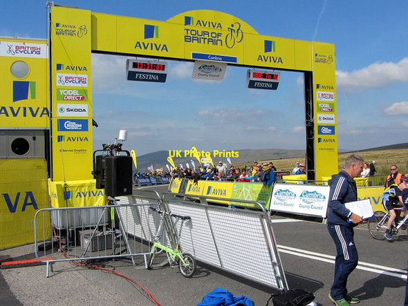 Photo 6"x4" Tour of Britain at Hartside finish Gamblesby Fell c2015