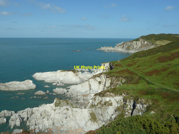 Photo 6"x4" Across Rockham Beach to Bull Point on the Tarka Trail Mortehoe c2015