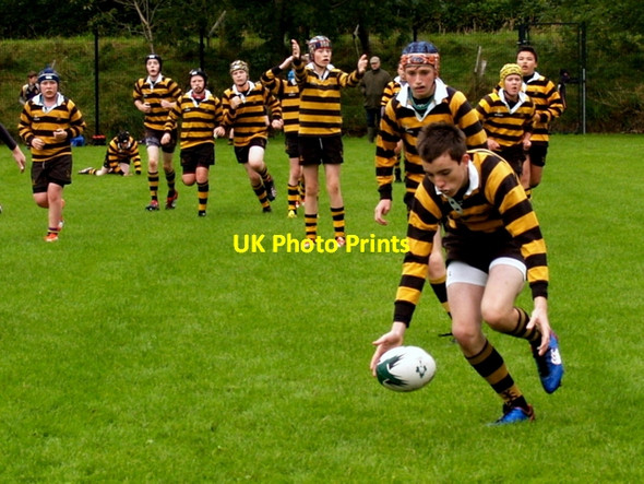 Photo 6"x4" Grabbing the ball, rugby match, Omagh Omagh c2015