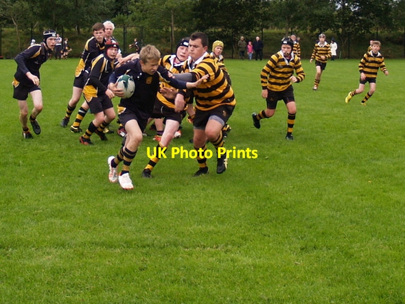 Photo 6"x4" Tackling, rugby match, Omagh Omagh c2015