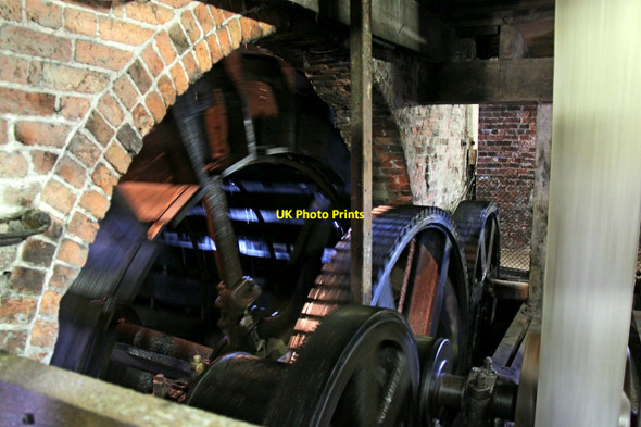 Photo 6"x4" Thwaite Mill, the large waterwheel Cross Green\/SE3232 c2015