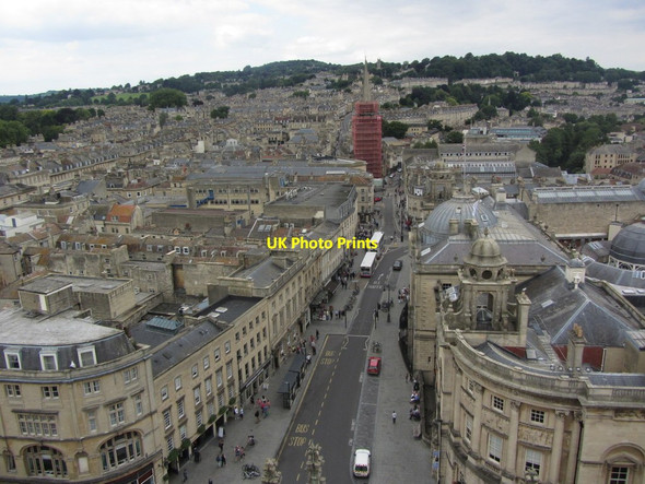 Photo 6"x4" On the tower of Bath Abbey - View towards High St Bath\/ST7464 c2015