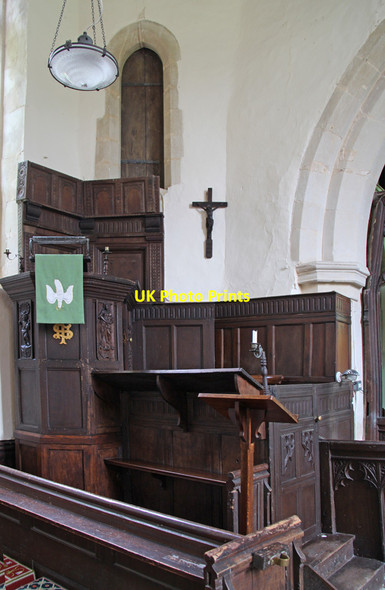 Photo 6"x4" St Michael, Abington Pigotts - Pulpit Abington Pigotts c2015