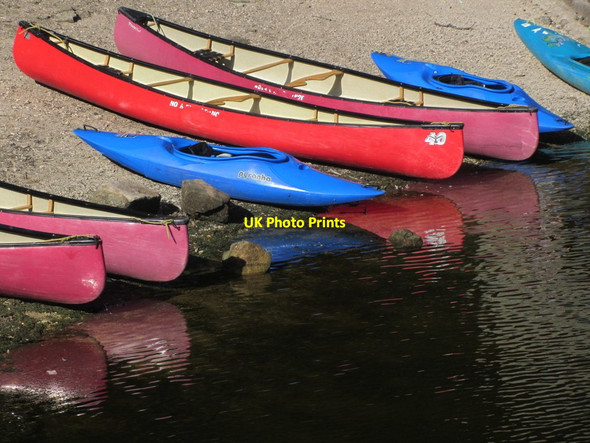 Photo 6"x4" Rudyard Reservoir near Leek - Canoes Harper's Gate c2015