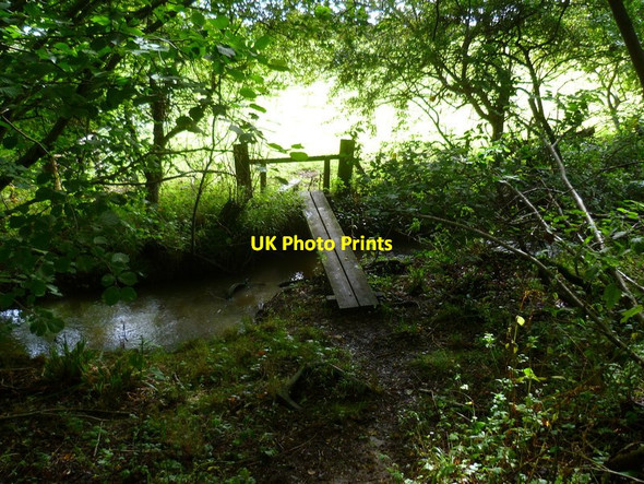 Photo 6"x4" Footpath crosses stream west of Godmarks Farm Ashurst\/TQ1716 c2015