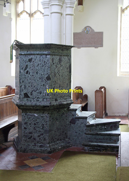 Photo 6"x4" St Mary, Dullingham - Pulpit Dullingham c2015