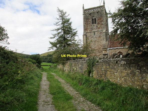 Photo 6"x4" Track by the church at Compton Bishop Compton Bishop c2015