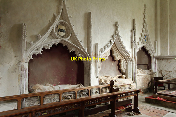 Photo 6"x4" St Augustine, Burrough Green - Recessed tombs Burrough Green c2015