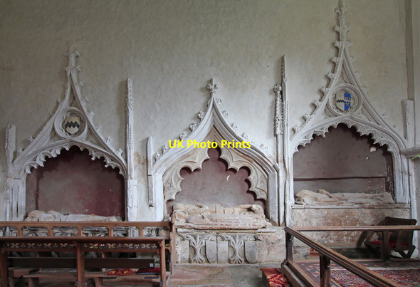 Photo 6"x4" St Augustine, Burrough Green - Recessed tombs Burrough Green c2015